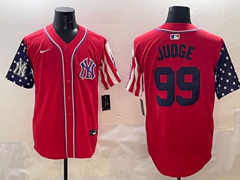 Men New York Yankees #99 Judge Red a generation of national flags Jointly Name 2025 Nike MLB Jersey style 6